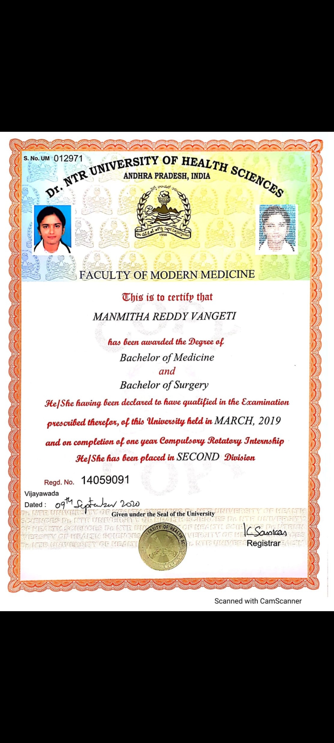 Doctor's certificate