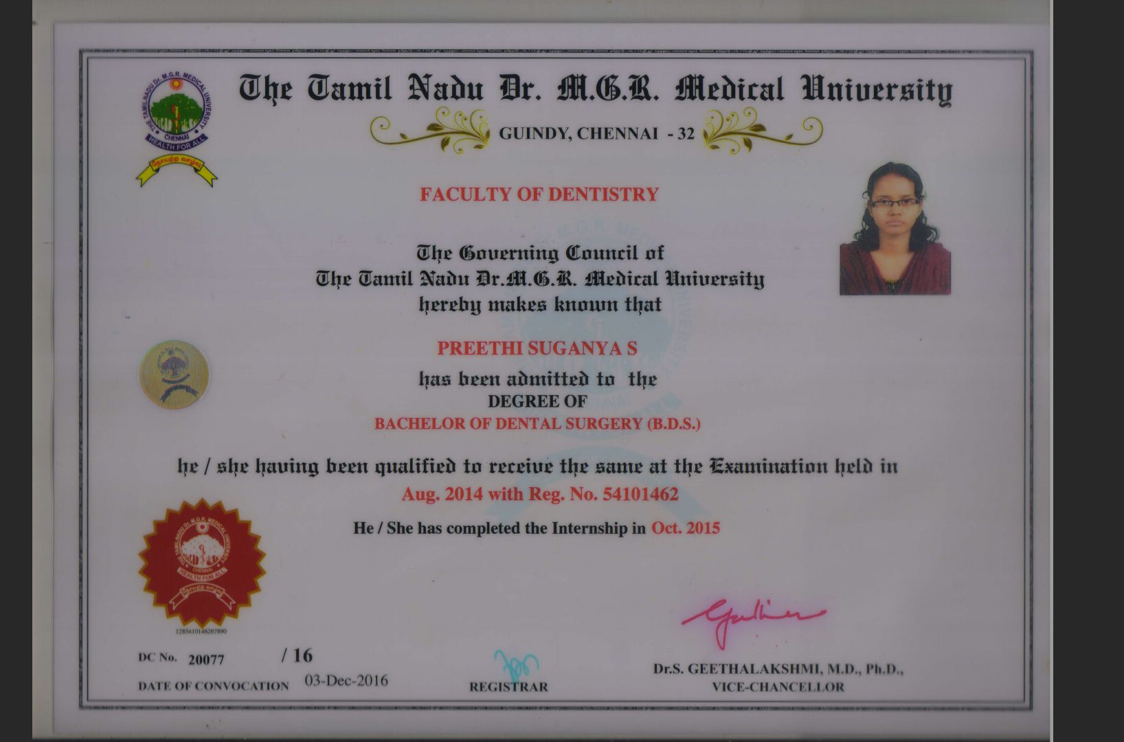 Doctor's certificate