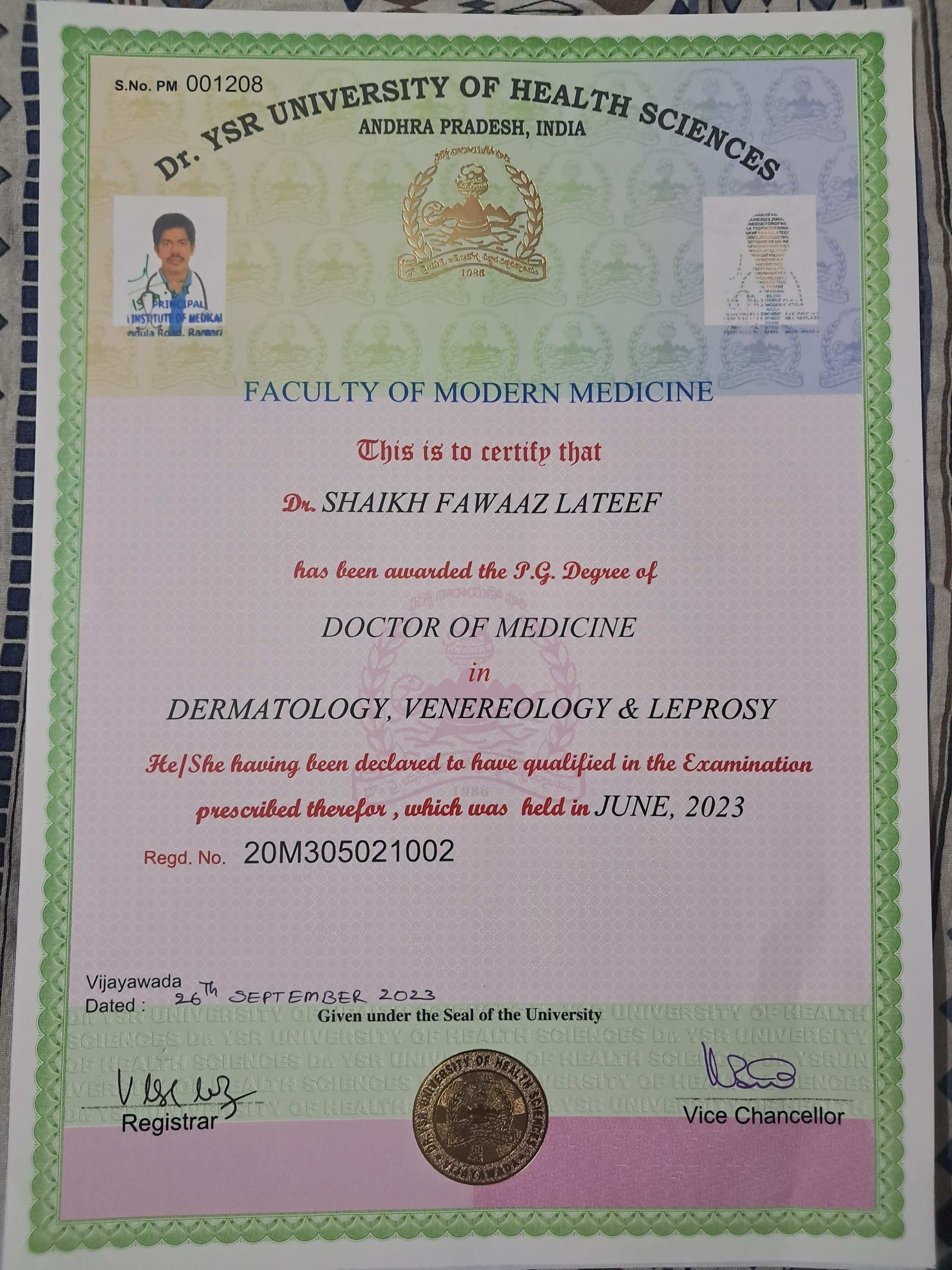 Doctor's certificate