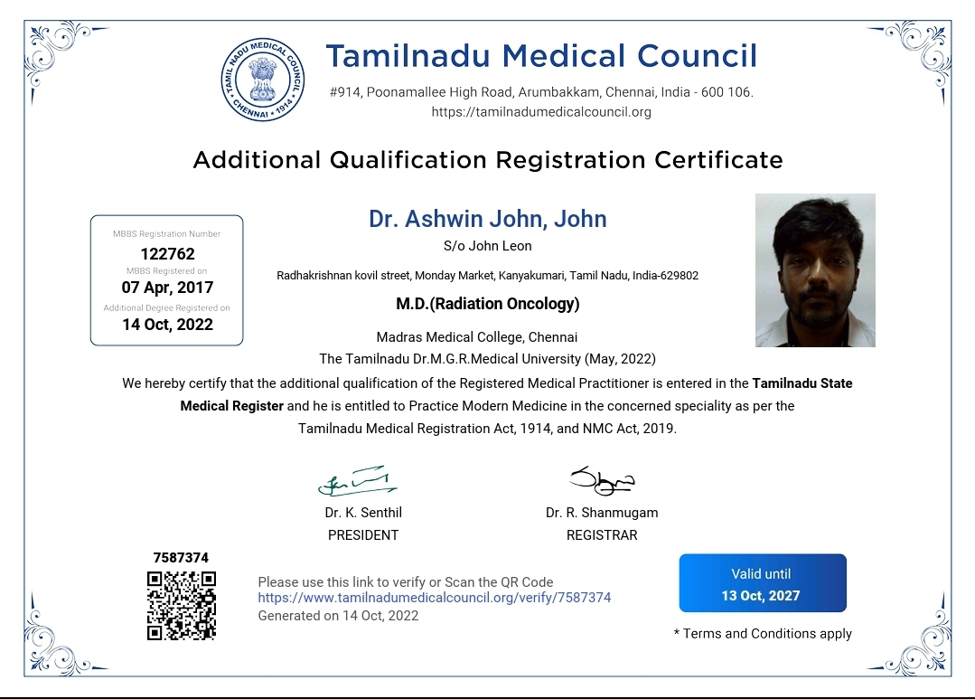 Doctor's certificate