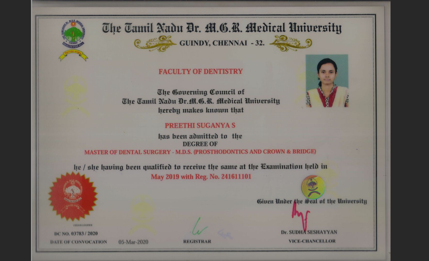 Doctor's certificate
