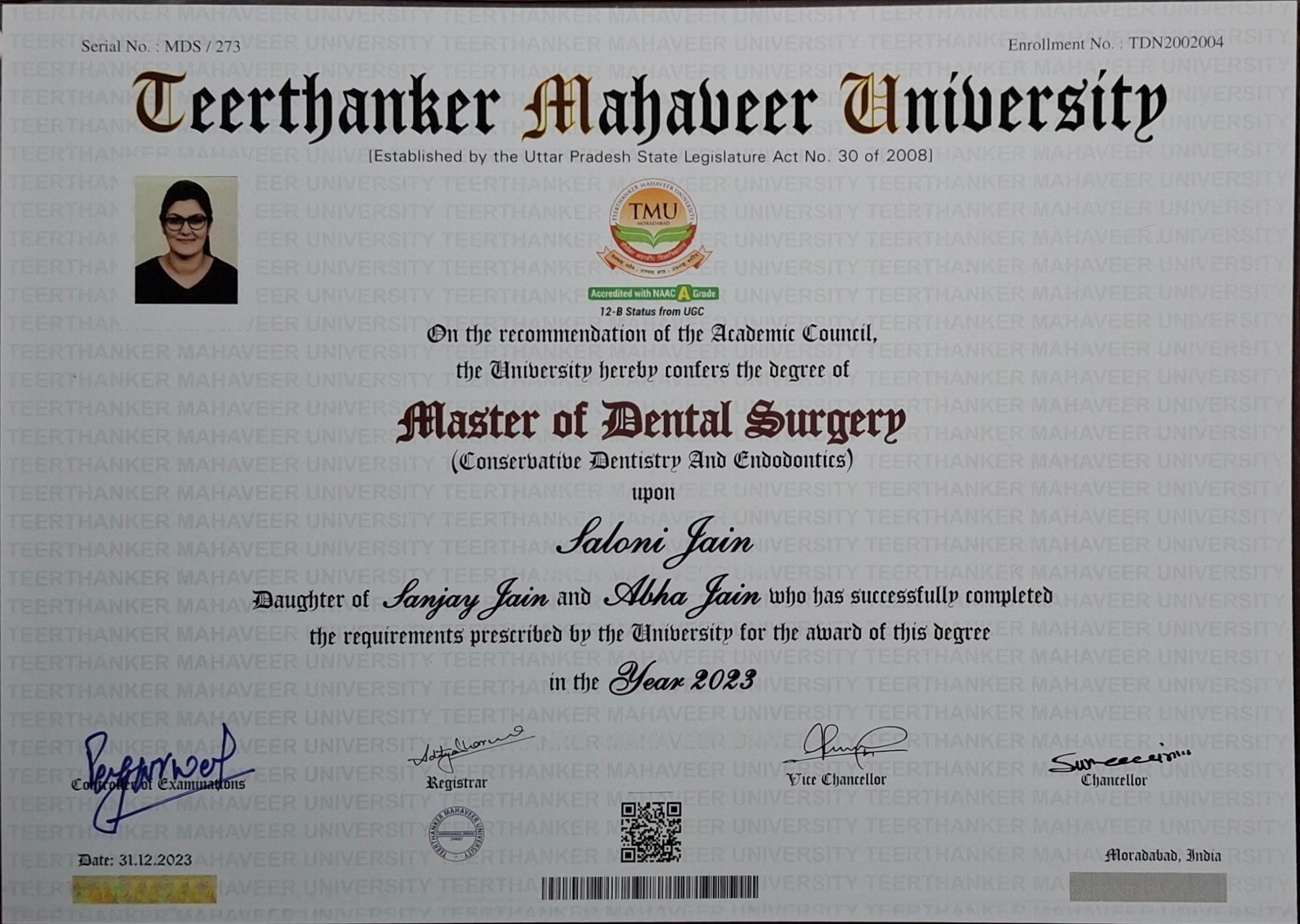 Doctor's certificate