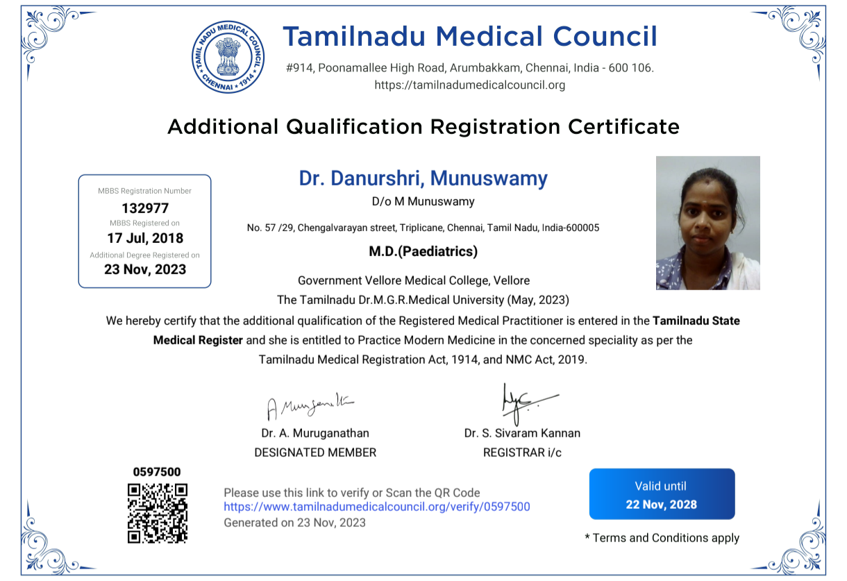 Doctor's certificate
