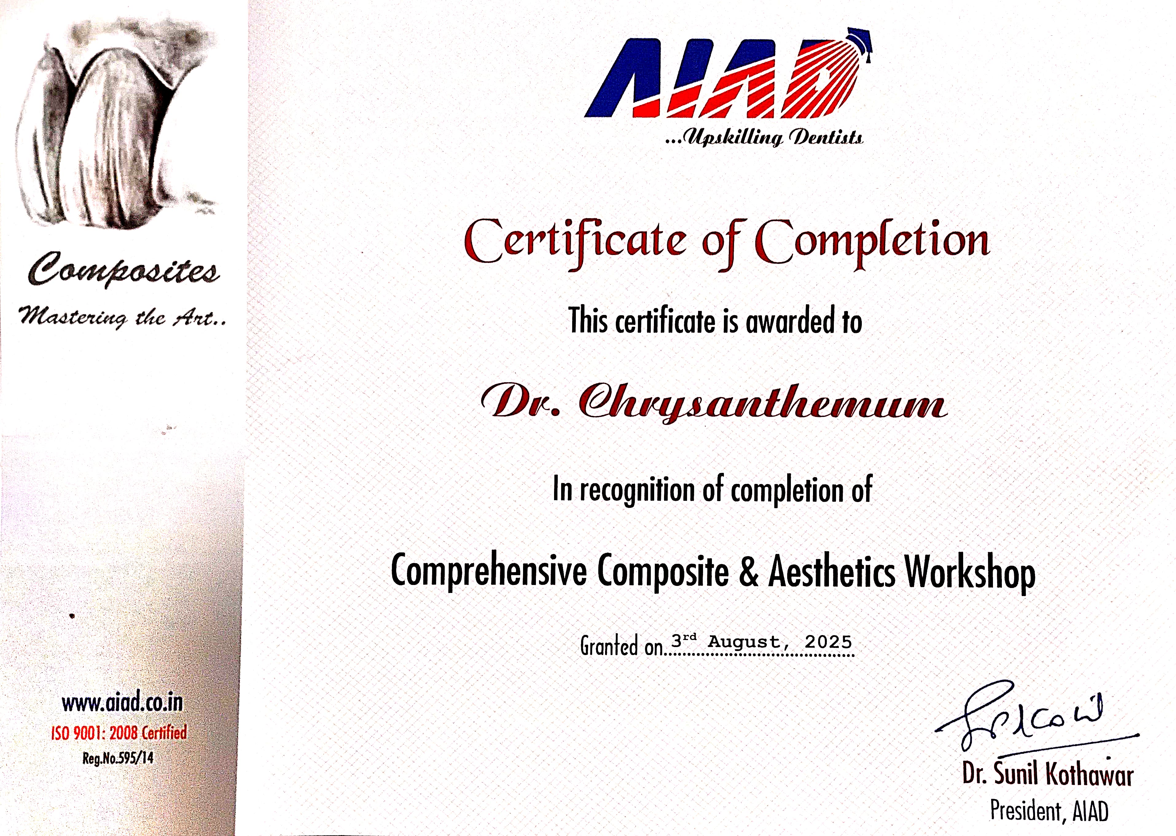 Doctor's certificate