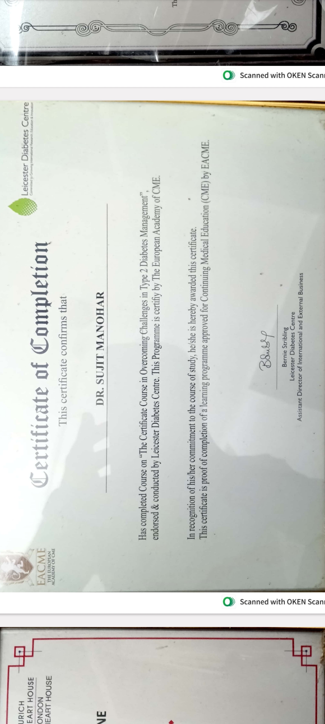 Doctor's certificate