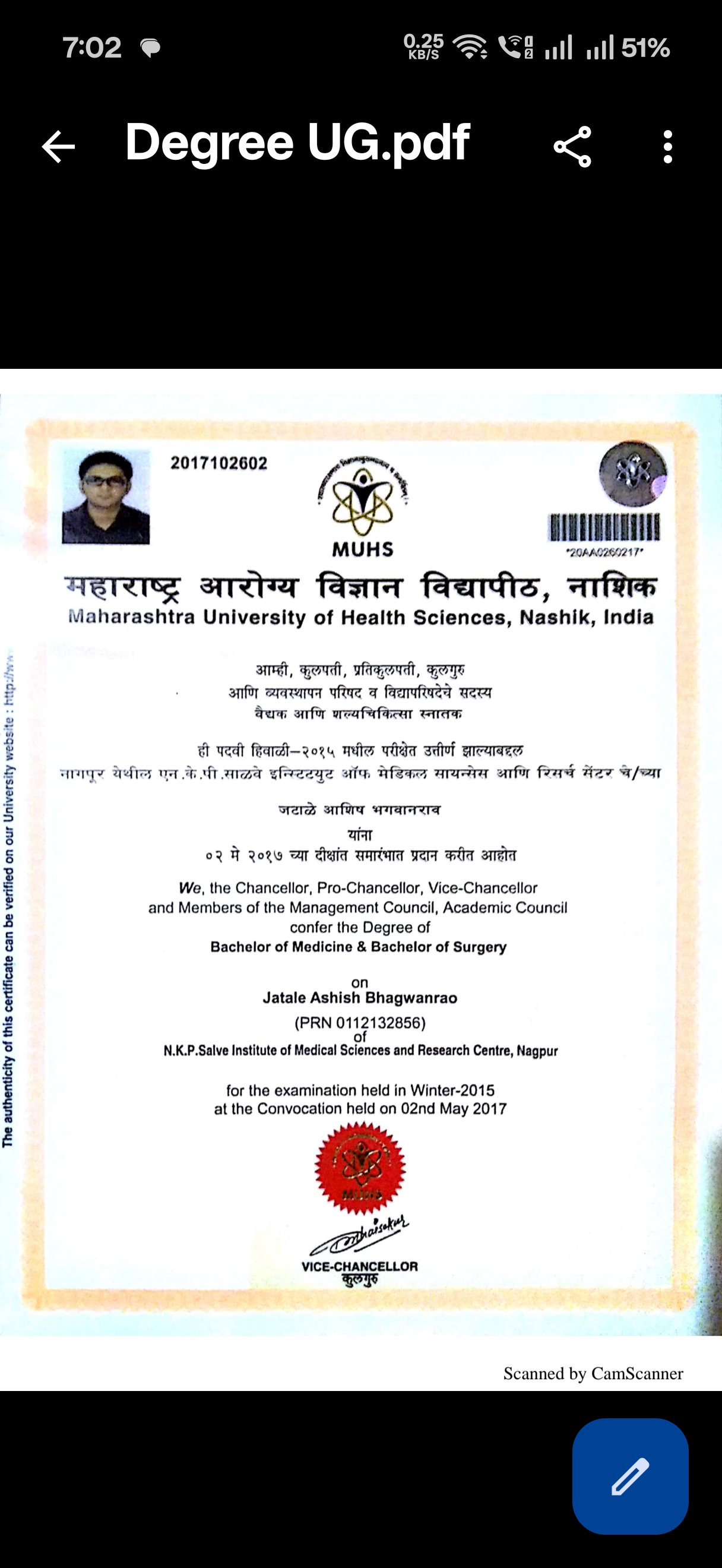 Doctor's certificate